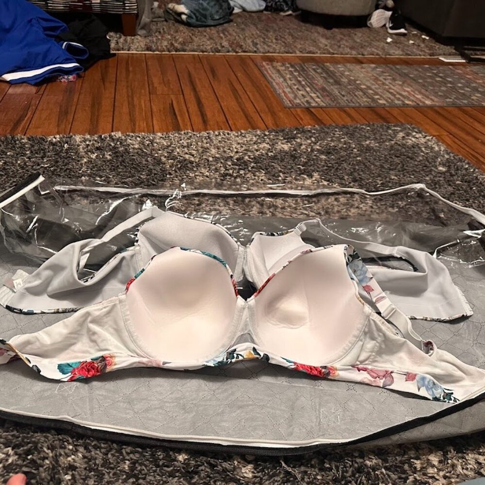 CACIQUE Lane Bryant Lightly Lined TShirt Bra Full Coverage Floral 42DD NWOT - Picture 9 of 10